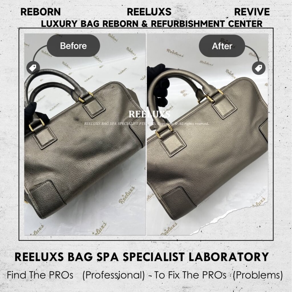 Leather Handbag Metallic Mold Attack Damaged — frame 2
