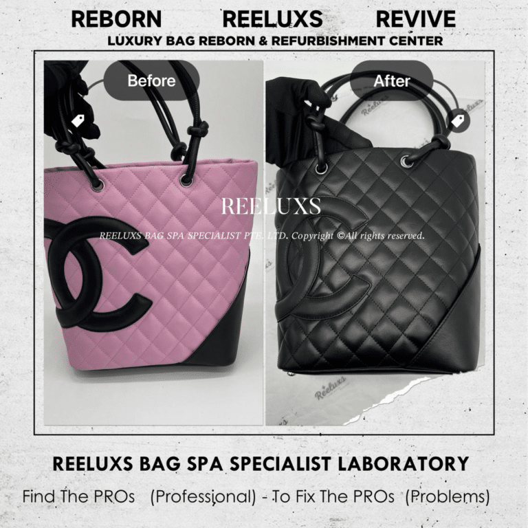 Chanel Pink Ligne Cambon Tote Bag Color Faded & Scratches Change To Black Color