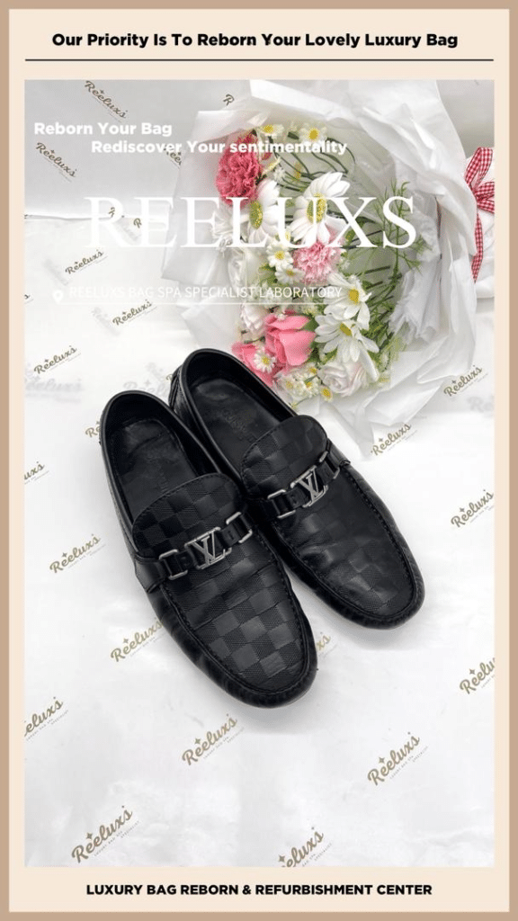 Shoes Hockenheim Moccasin Damier Leather Peel Off Sole Damaged Oxidation — frame 3