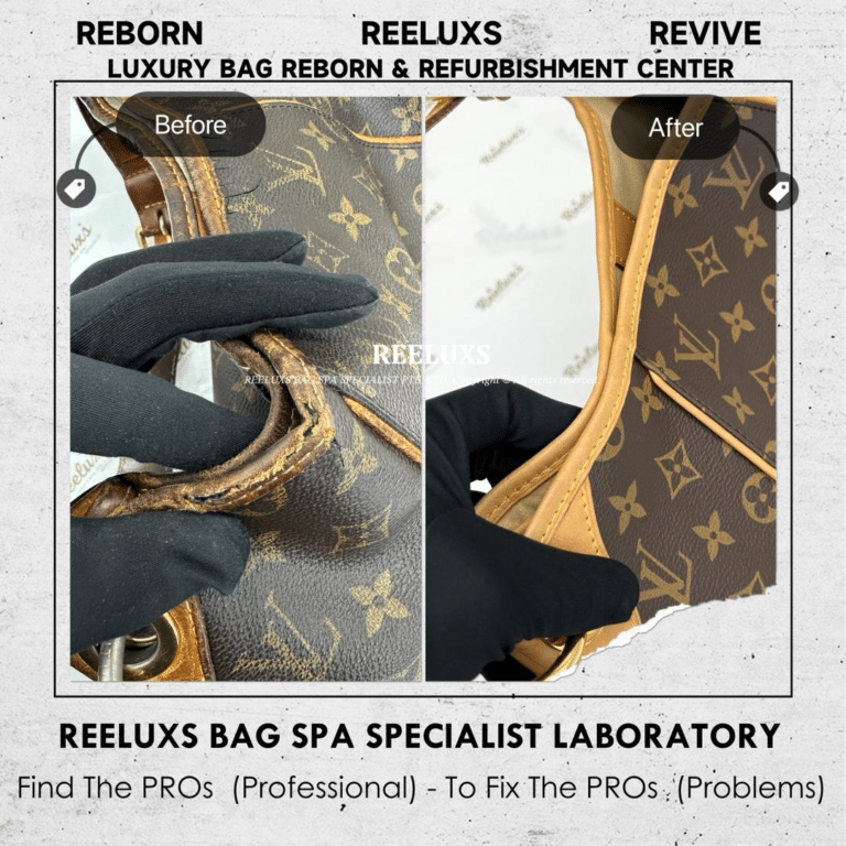 Louis Vuitton Galliera PM Monogram Bag Canvas Crack, Inner Lining Fully Stained Vachetta Crack & Damage Fully Refurbishment