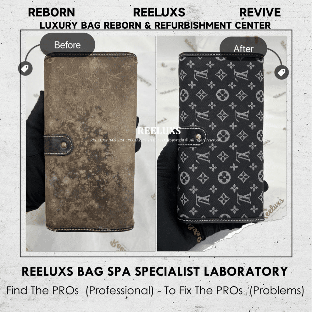 Encre Monogram Idylle Canvas Sarah Wallet Mold Damaged Oxidation & Gold Hardware… — frame 4