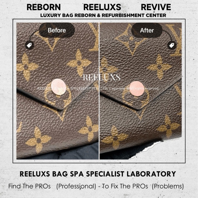Louis Vuitton Victorine Wallet Button Color Peel Off & Faded Restoration
