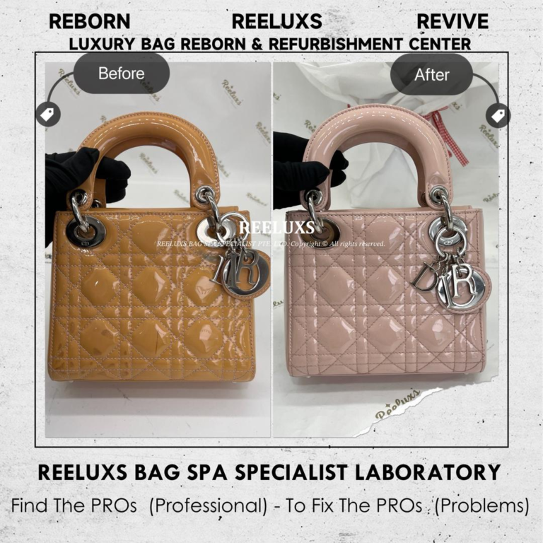 Christian Dior Micro Bag Patent Leather Oxidation & Color Transfer Problem Restoration