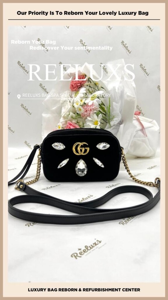 Marmont Mini Bag Acrylic Crystal Damaged & Lost Replacement Refurbishment | REELUXS — frame 2