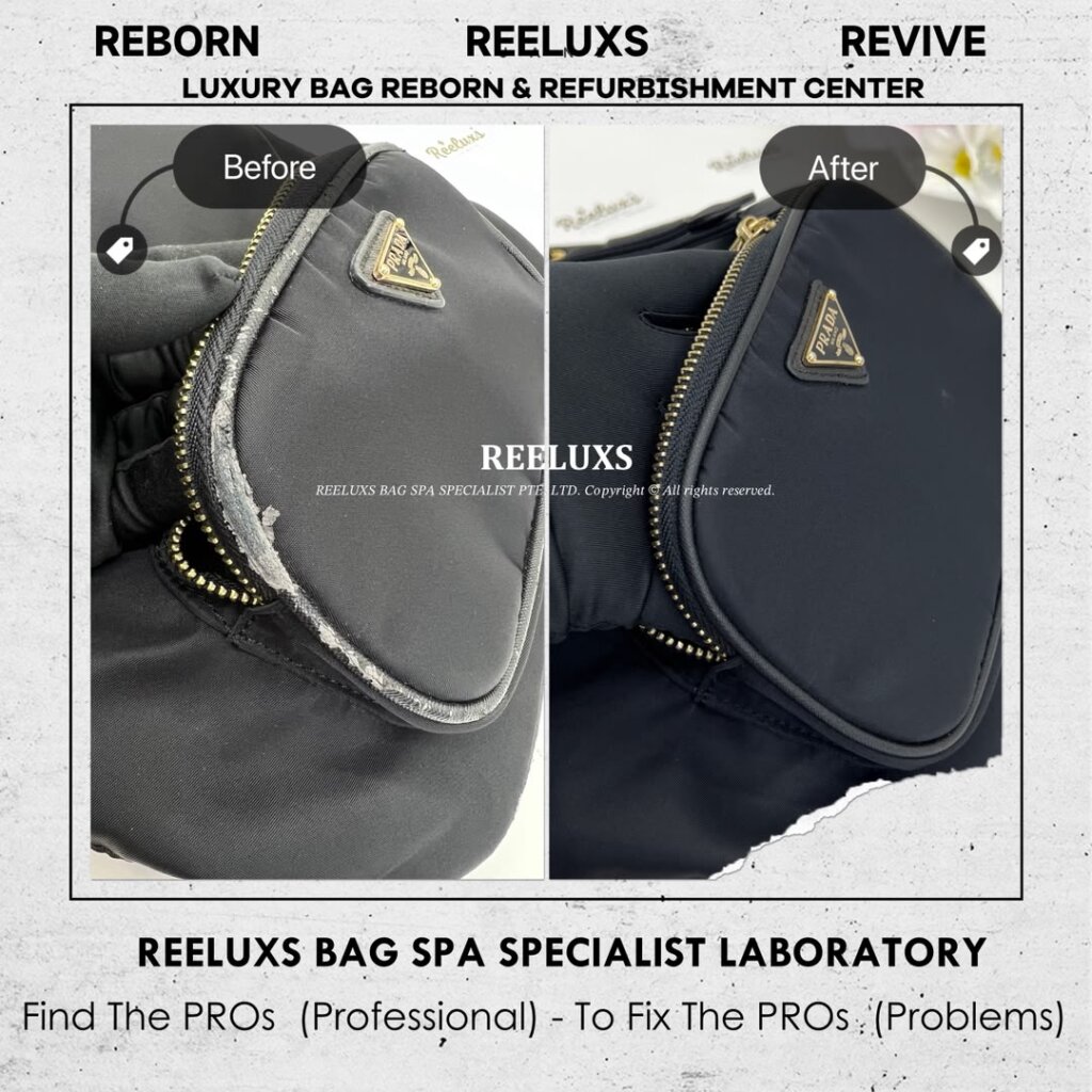 Duet Re-Nylon Bucket Bag Inner Fabric Broken Repair Leather Damaged & Crack… — frame 3