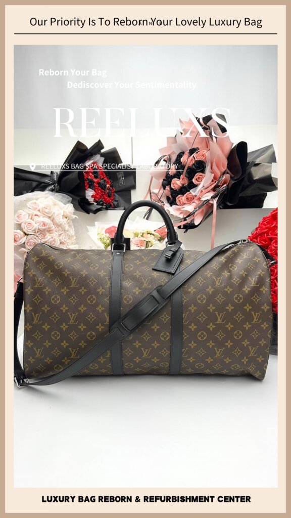 Louis Vuitton Keepall Bandouliere Bag Entire Vachetta Cracked & Damage Fully Stained… — frame 2