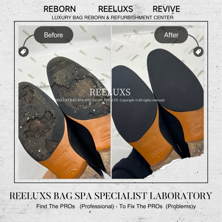 Hermès Paris Loafer Front Sole Damaged Oxidation Refurbishment