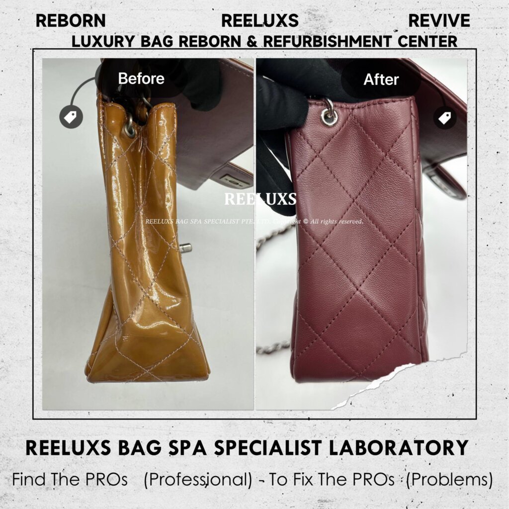 Classic Flap Patent Leather Bag Patent Crack Oxidation Customized To Lambskin Leather — frame 2