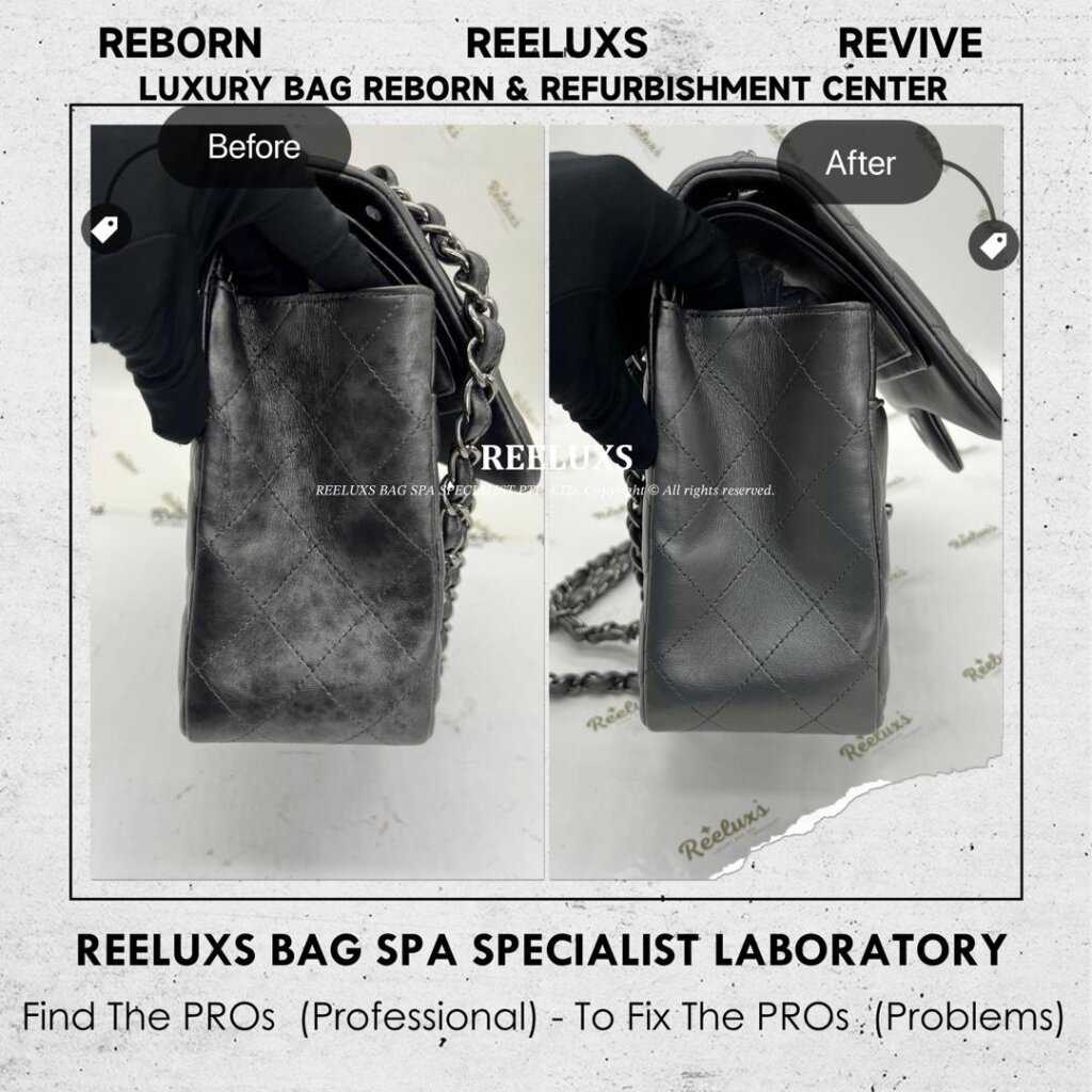 Classic Flap Bag Metallic Leather Mold Spot Damaged — frame 5