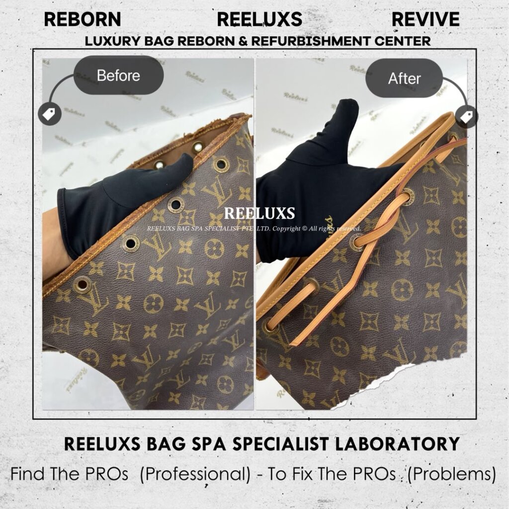 Louis Vuitton Petit Noe Bag Vachetta Fully Stain & Crack — frame 4