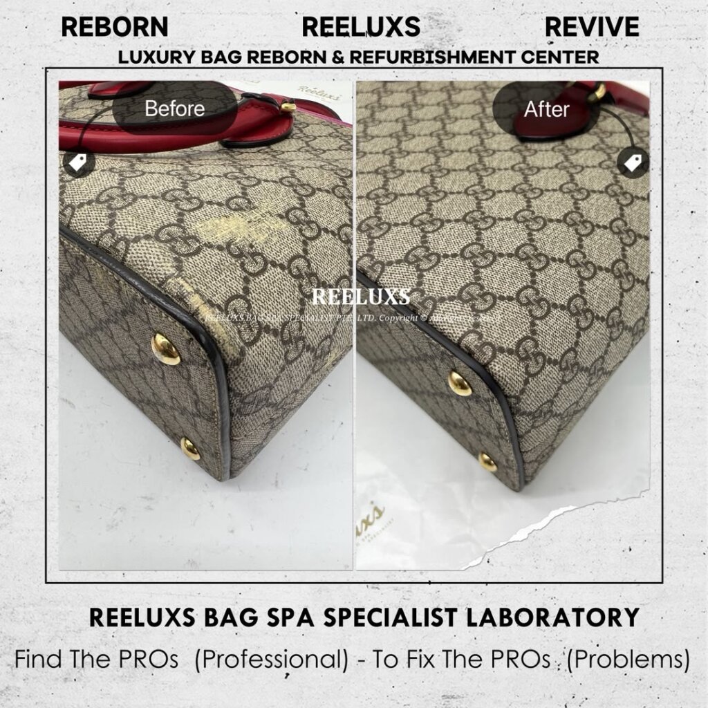 GG Supreme Tote Bag Canvas Oxidation Replacement Leather Faded Color Restoration &… — frame 4