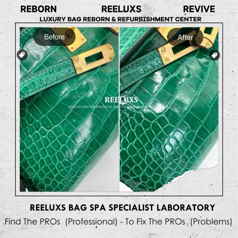 Hermès Kelly Pochette Exotic Crocodile 🐊 Leather Recover Treatments | REELUXS