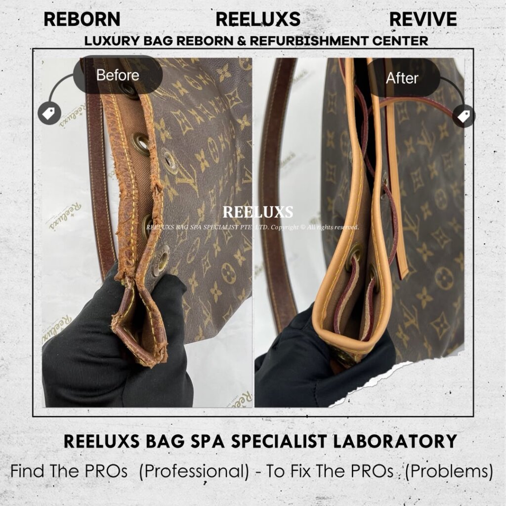 Louis Vuitton Petit Noe Bag Vachetta Fully Stain & Crack — frame 2