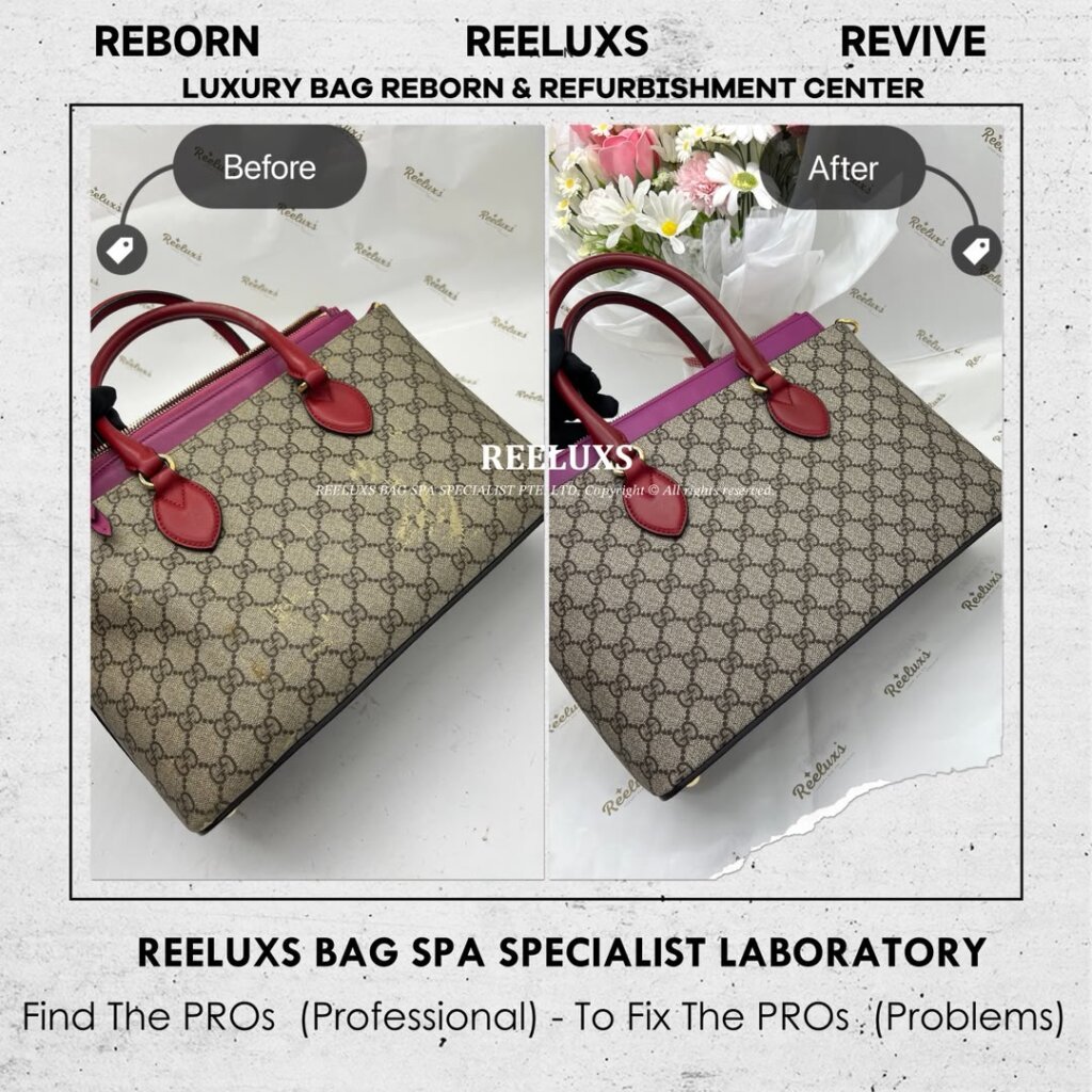GG Supreme Tote Bag Canvas Oxidation Replacement Leather Faded Color Restoration &… — frame 2