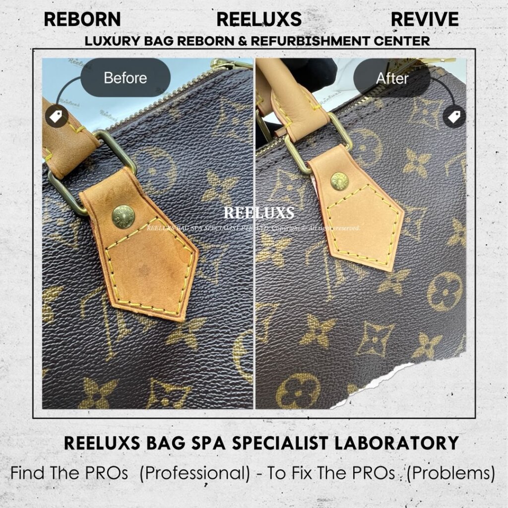 Speedy Monogram Canvas Bag Vachetta Fully Stain, Cracked & Damaged Customized To… — frame 2