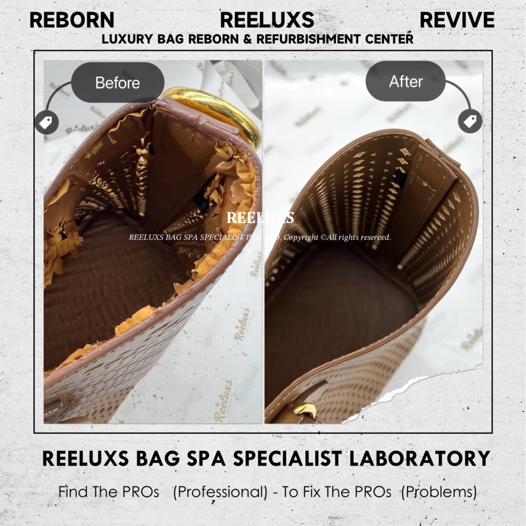 Tote Bag Inner Leather Peel Off Crack & Damage Oxidation Refurbishment |… — frame 3