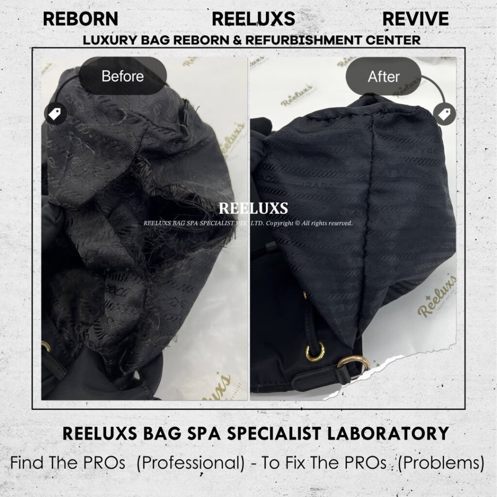 Duet Re-Nylon Bucket Bag Inner Fabric Broken Repair Leather Damaged & Crack… — frame 2