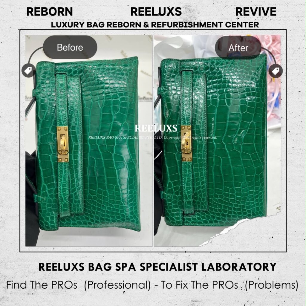 Kelly Pochette Exotic Crocodile 🐊 Leather Recover Treatments | REELUXS — frame 3