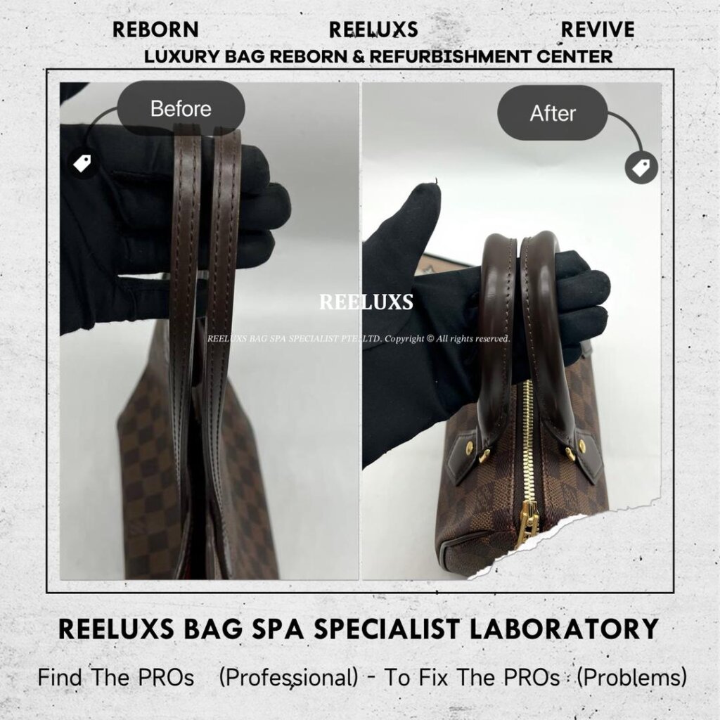 Neverfull Customized to Change to LOUIS VUITTON Speedy Bandoulière 20 Damier Ebene — frame 3