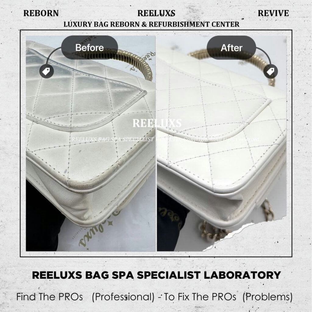 Timeless Classique Top Handle Flap Bag Leather Faded & Scratches & Leather… — frame 4