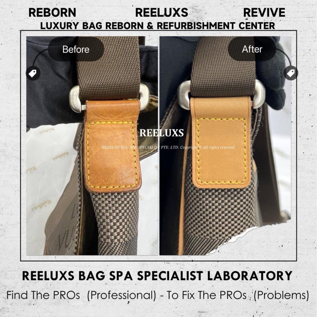 Terre Damier Geant Messenger Bag Inner Melted Sticky Oxidation & Vachetta Cracked… — frame 4