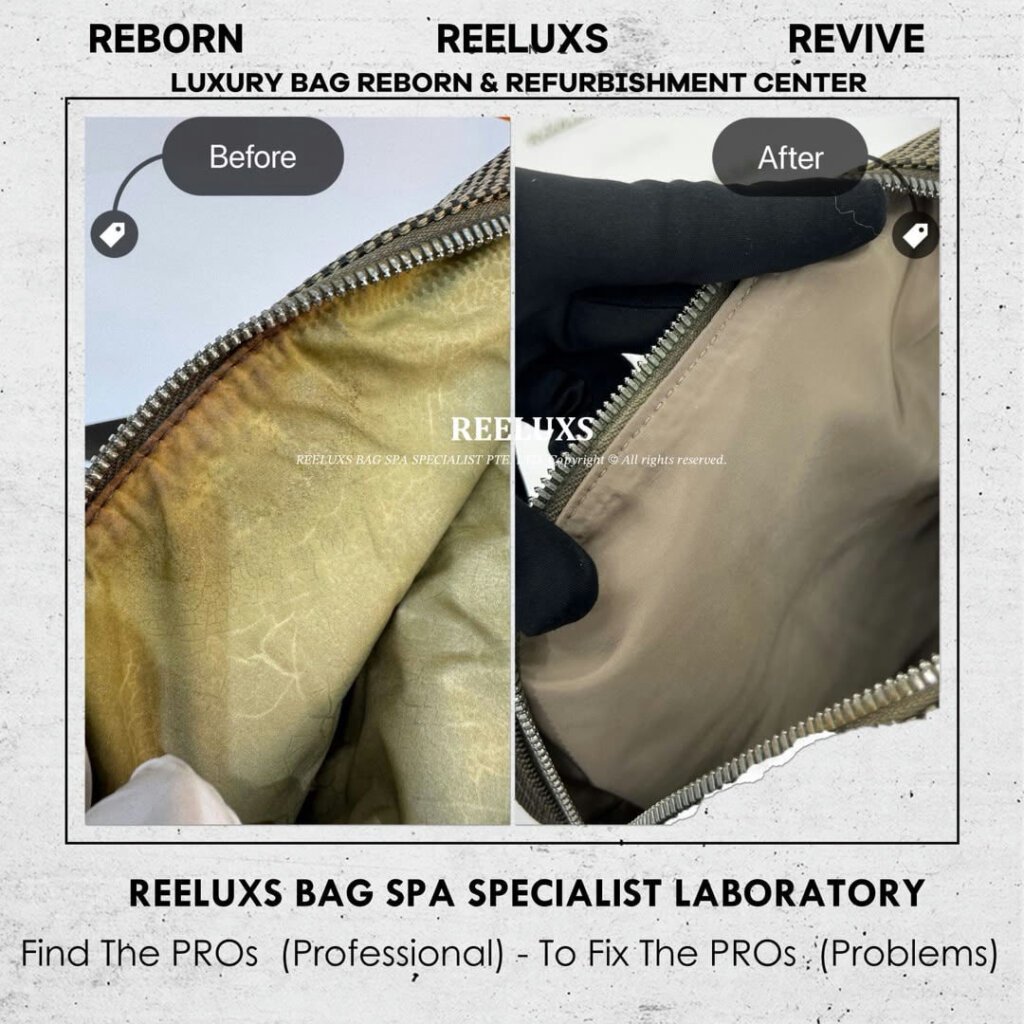 Damier Geant Citadin Messenger Bag Inner Melted Sticky Oxidation Damaged Refurbishment |… — frame 3