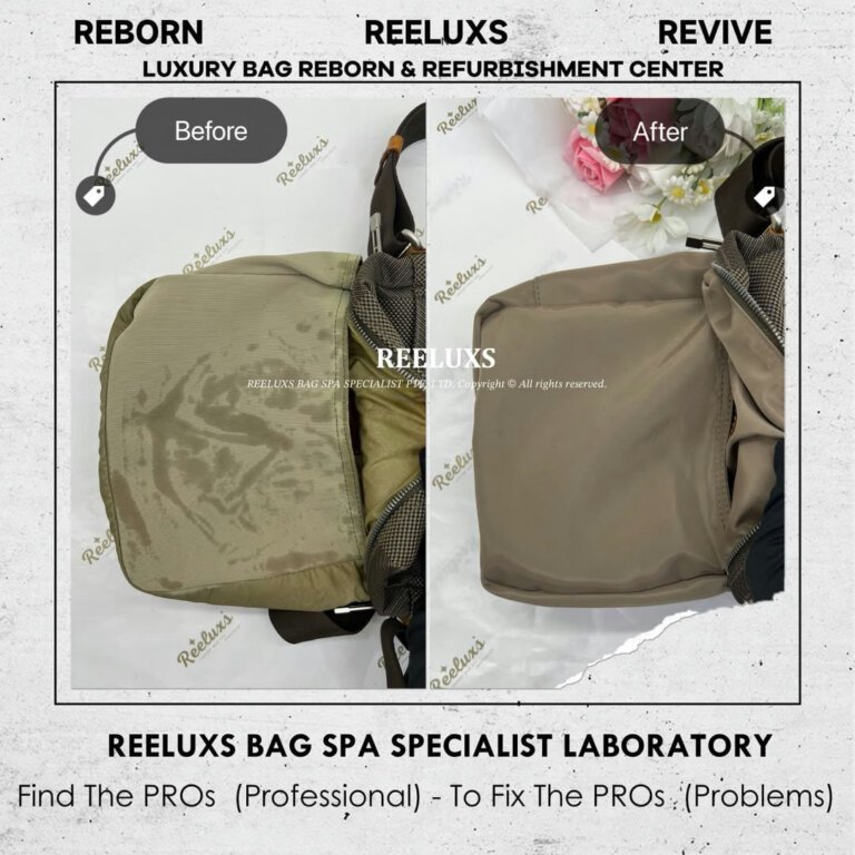 Louis Vuitton Damier Geant Citadin Messenger Bag Inner Melted Sticky Oxidation Damaged Refurbishment | REELUXS