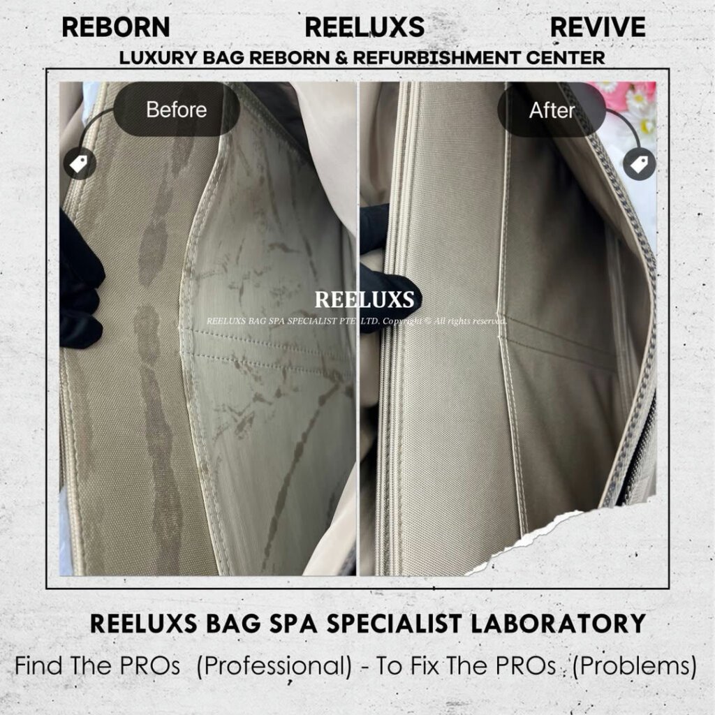 Terre Damier Geant Messenger Bag Inner Melted Sticky Oxidation Refurbishment | REELUXS — frame 1