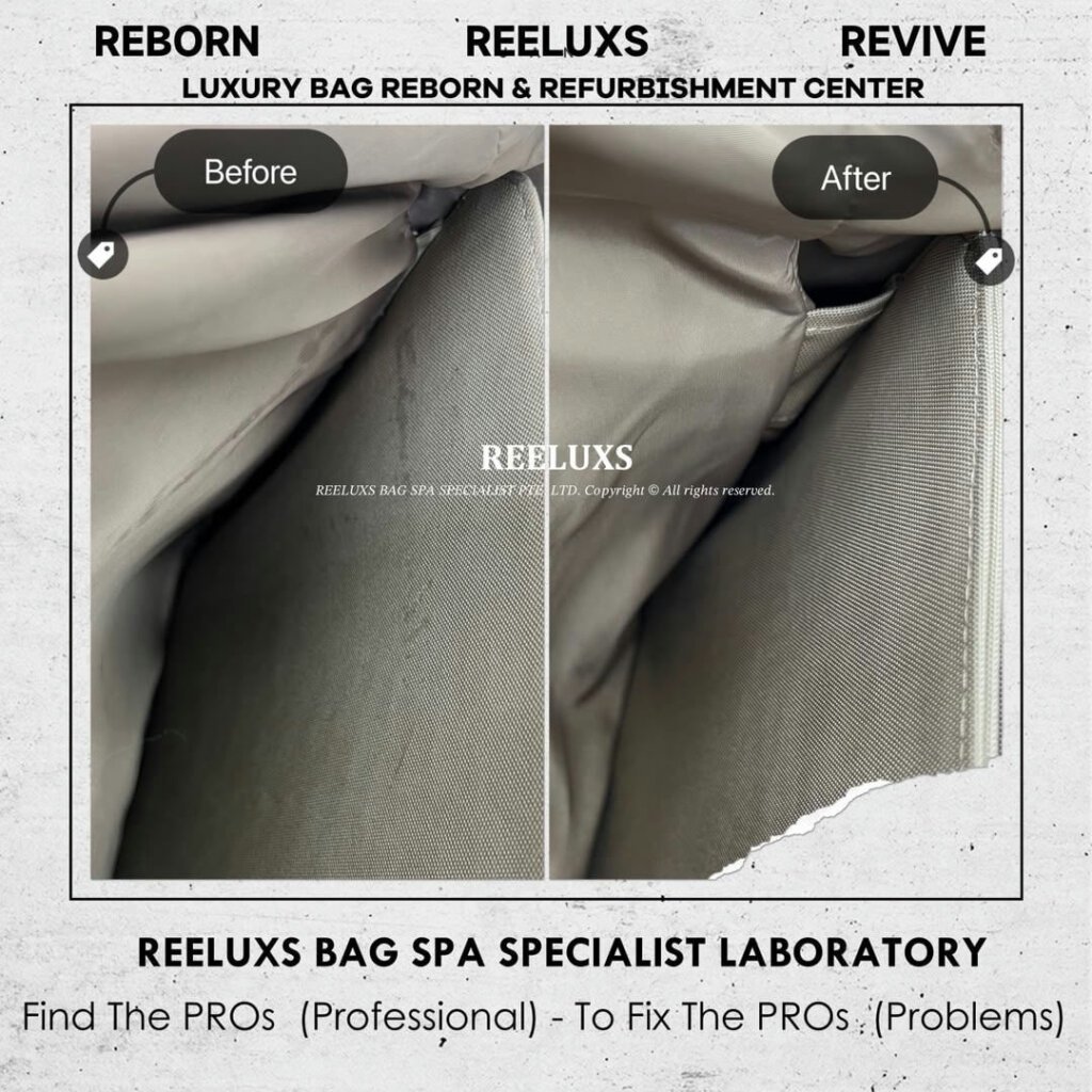 Terre Damier Geant Messenger Bag Inner Melted Sticky Oxidation Refurbishment | REELUXS — frame 4
