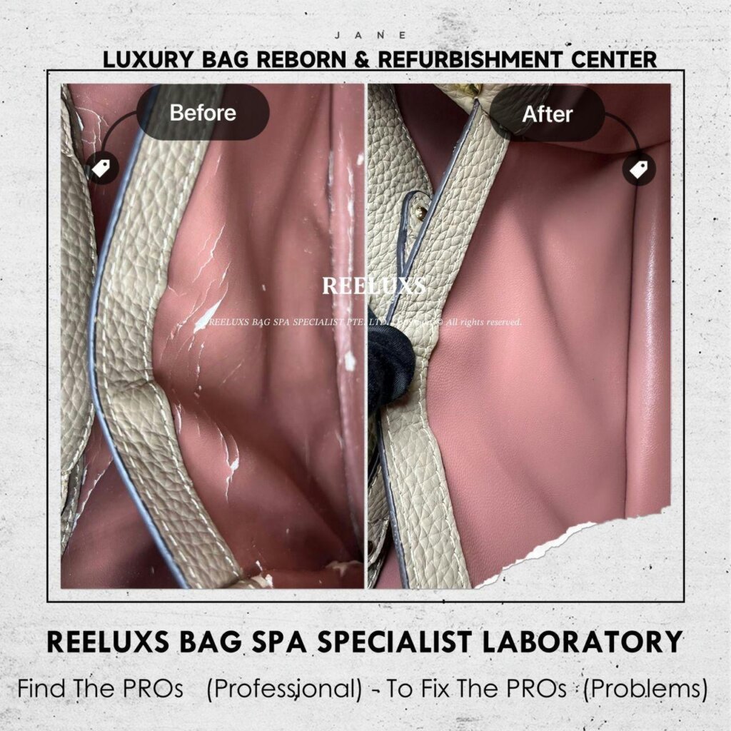 LV Capucines BB Dusty , Interior Leather Oxidation , Peel Off ,… — frame 3