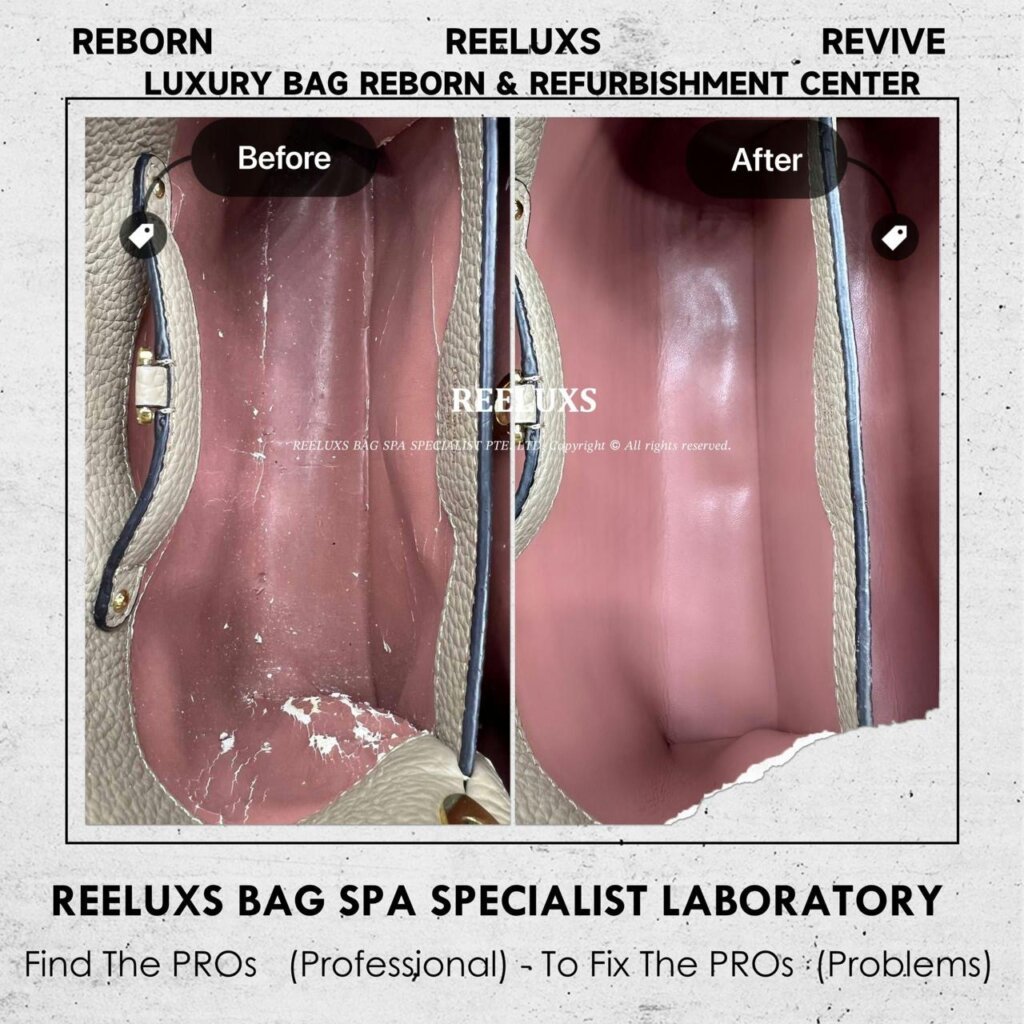 LV Capucines BB Dusty , Interior Leather Oxidation , Peel Off ,… — frame 4