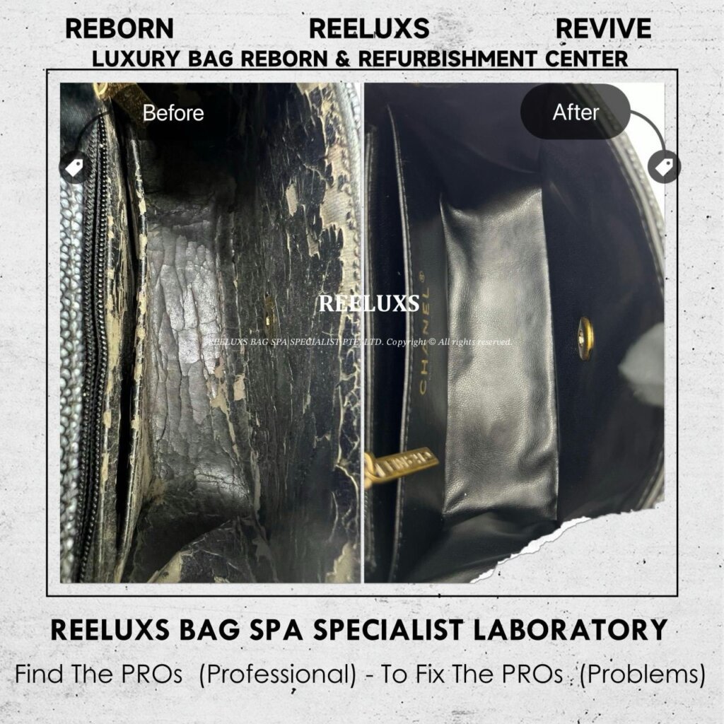 Flap Sling Bag Interior Leather Cracked Peel Off Oxidation Replacement I REELUXS — frame 3