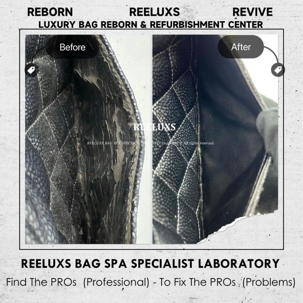 Flap Sling Bag Interior Leather Cracked Peel Off Oxidation Replacement I REELUXS — frame 4