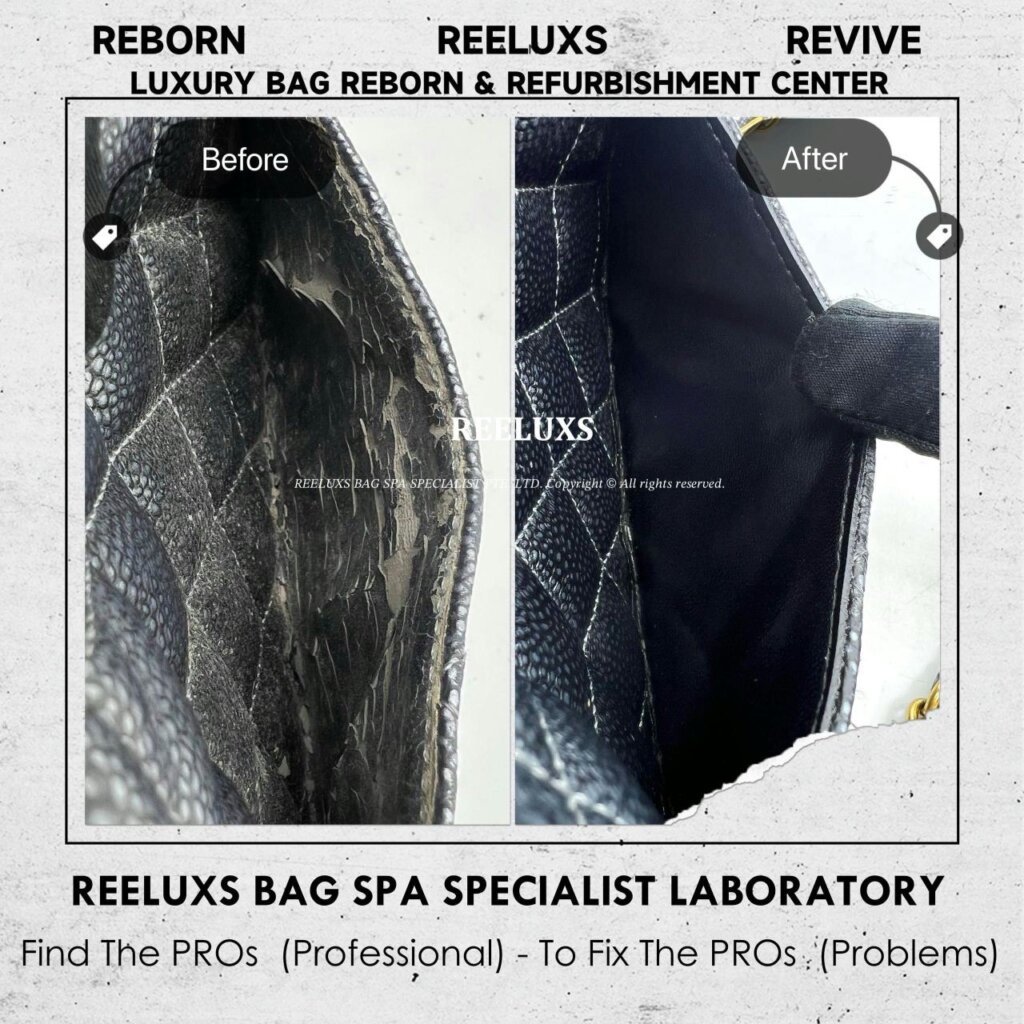 Flap Sling Bag Interior Leather Cracked Peel Off Oxidation Replacement I REELUXS — frame 2