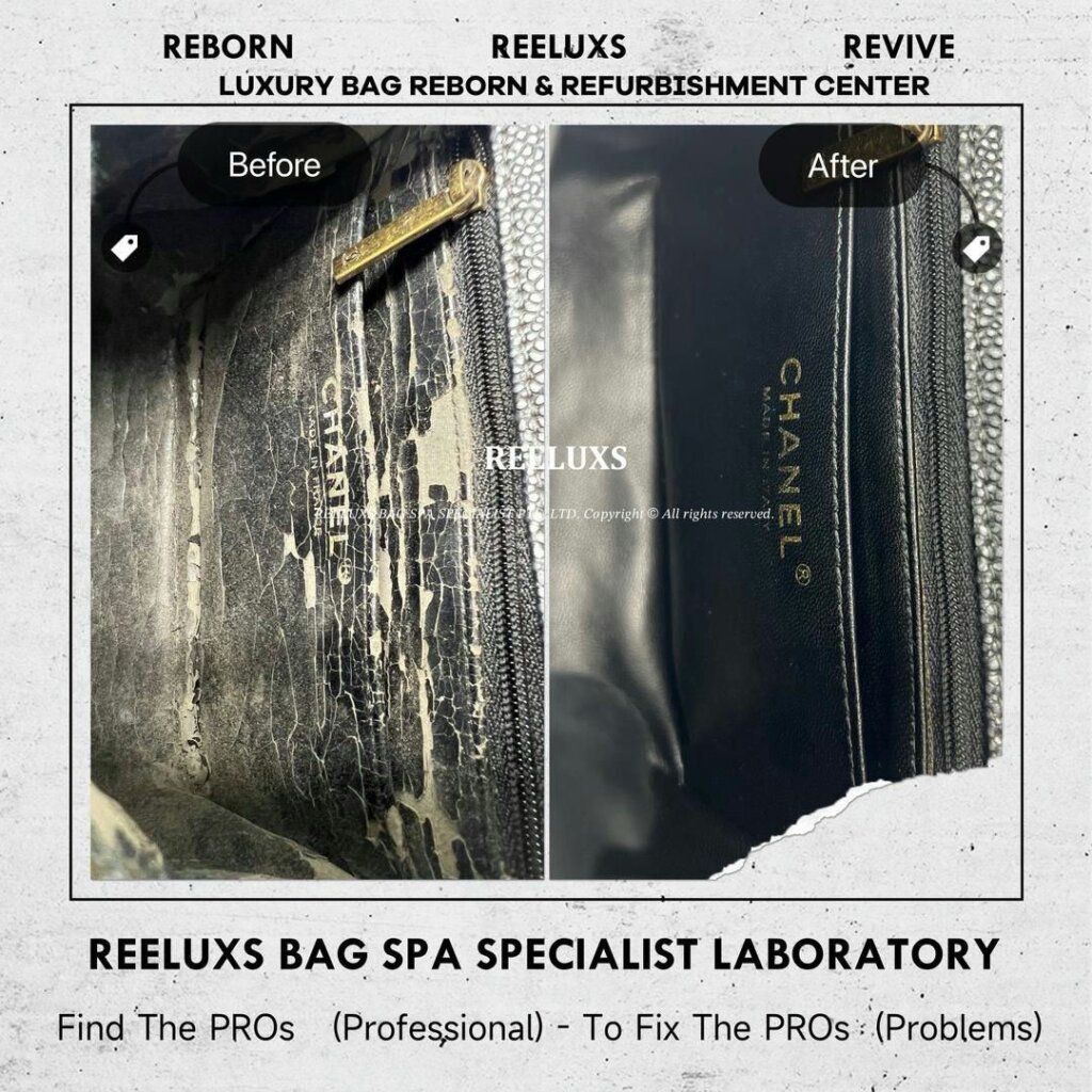 Flap Sling Bag Interior Leather Cracked Peel Off Oxidation Replacement I REELUXS — frame 5