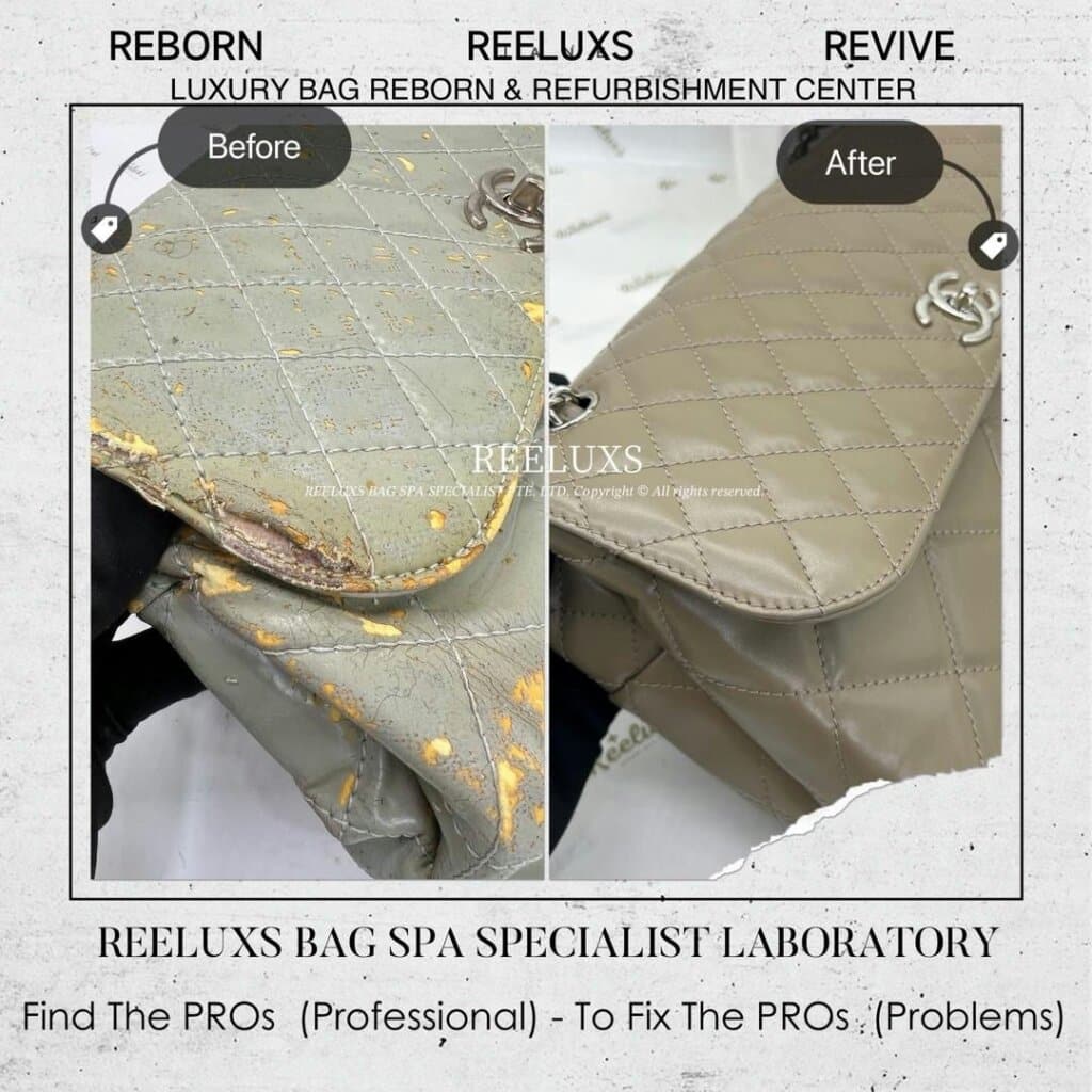 ”In The Business” Flap Bag Leather Cracked, Broken & Peel Off Oxidation… — frame 2
