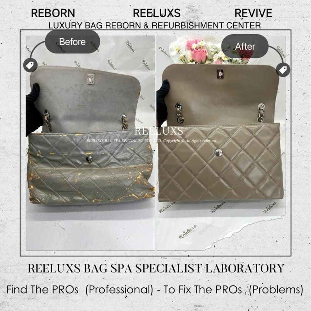 ”In The Business” Flap Bag Leather Cracked, Broken & Peel Off Oxidation… — frame 6
