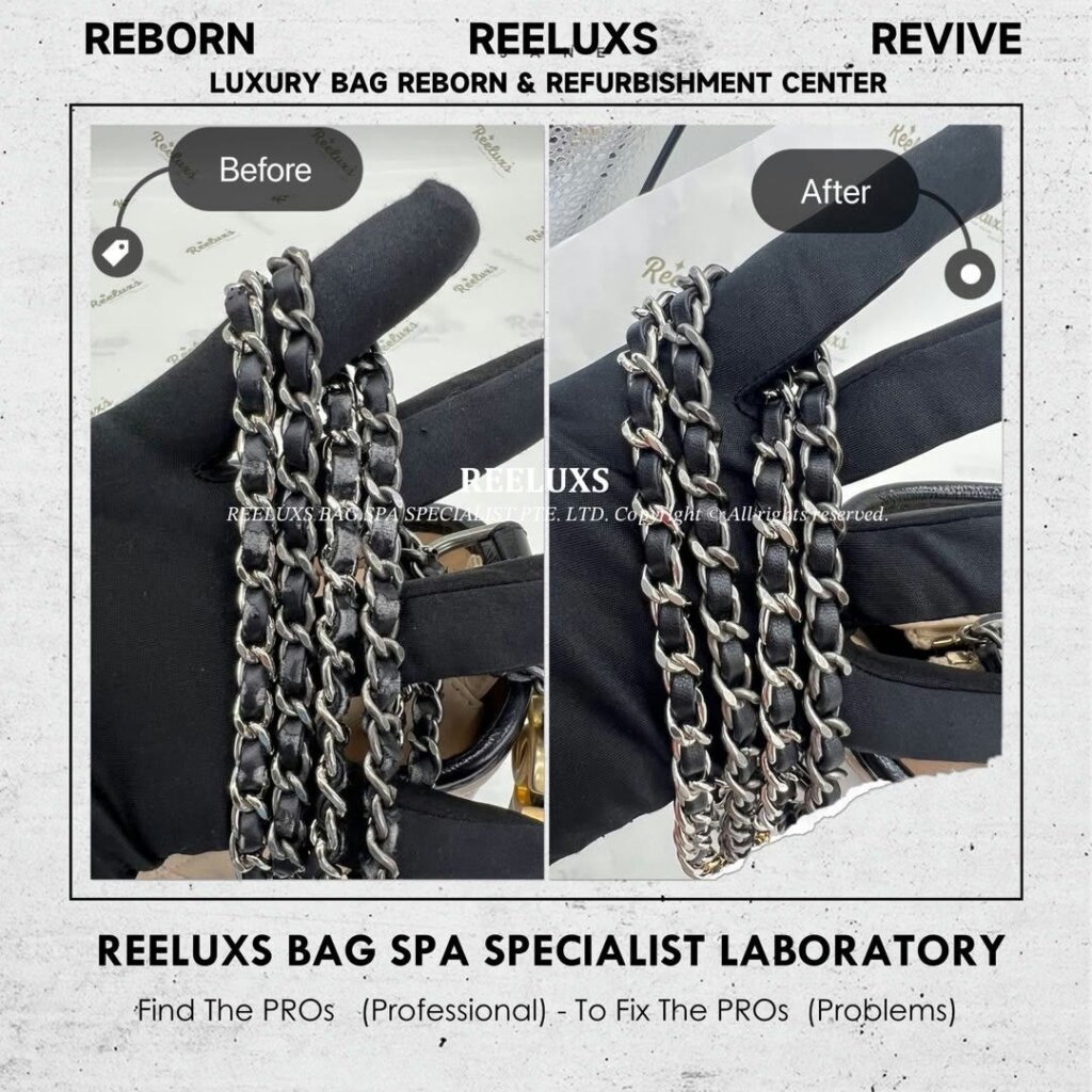Gabrielle Small Hobo Chain Leather Peeling & Oxidation Refurbishment | REELUXS — frame 2