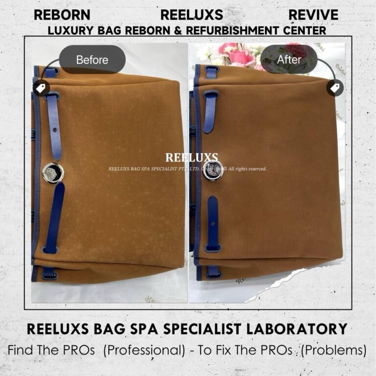 Hermès Herbag Fabric Color Faded ,Scratches & Mold Spot Stain Damage Refurbishment |REELUXS