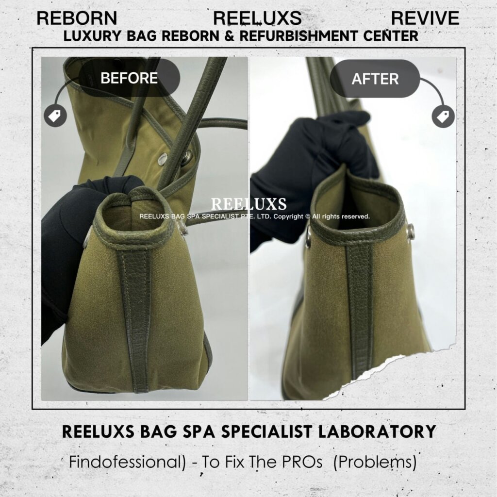 Garden Party Handbag Leather Color Faded ,Scratches & Corner Peel Off Restoration… — frame 3