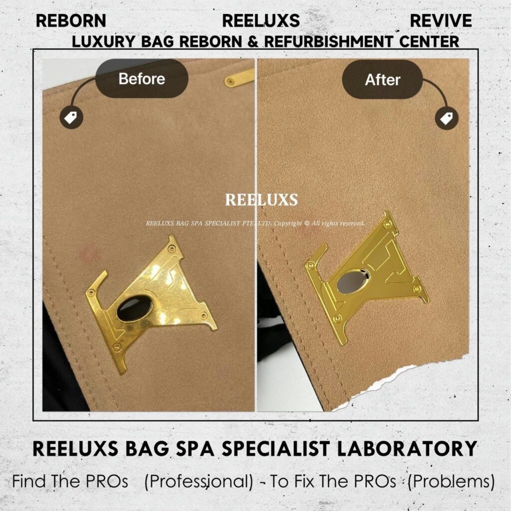 Lockme Tender Bag Metal Hardware Faded & Scratches 24k Gold RE- Plating… — frame 4