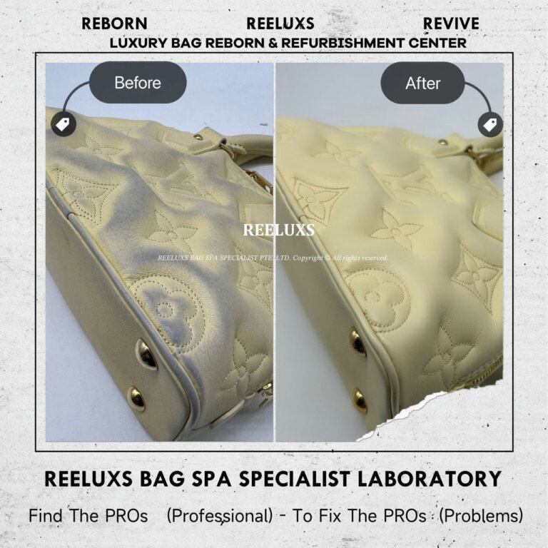 Louis Vuitton Alma BB Bag Heavy Color Transfer Problem Refurbishment | REELUXS