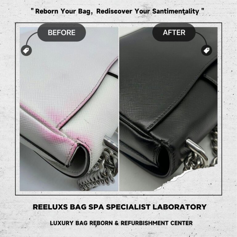 Bag Leather Color Transfer Restoration to Black