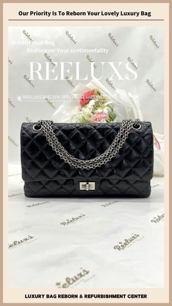 2.55 Reissue Double Flap Bag Interior Leather Cracked Damaged, Peel Off &… — frame 9
