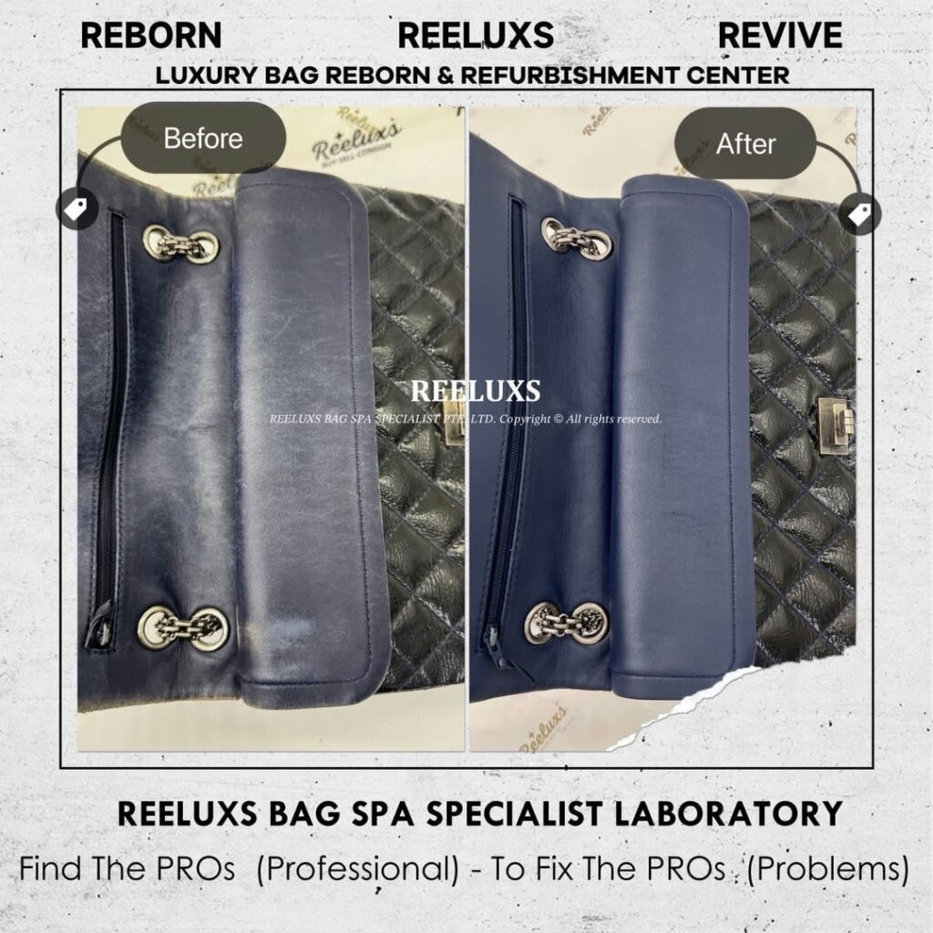 2.55 Reissue Double Flap Bag Interior Leather Cracked Damaged, Peel Off &… — frame 8