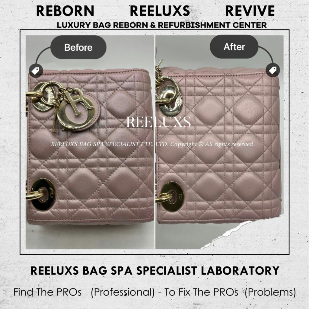 Mini Lady Dior Handbag Leather Color Transfer Problem & Color Faded Damaged — frame 6