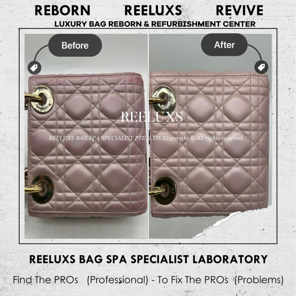 Mini Lady Dior Handbag Leather Color Transfer Problem & Color Faded Damaged — frame 7
