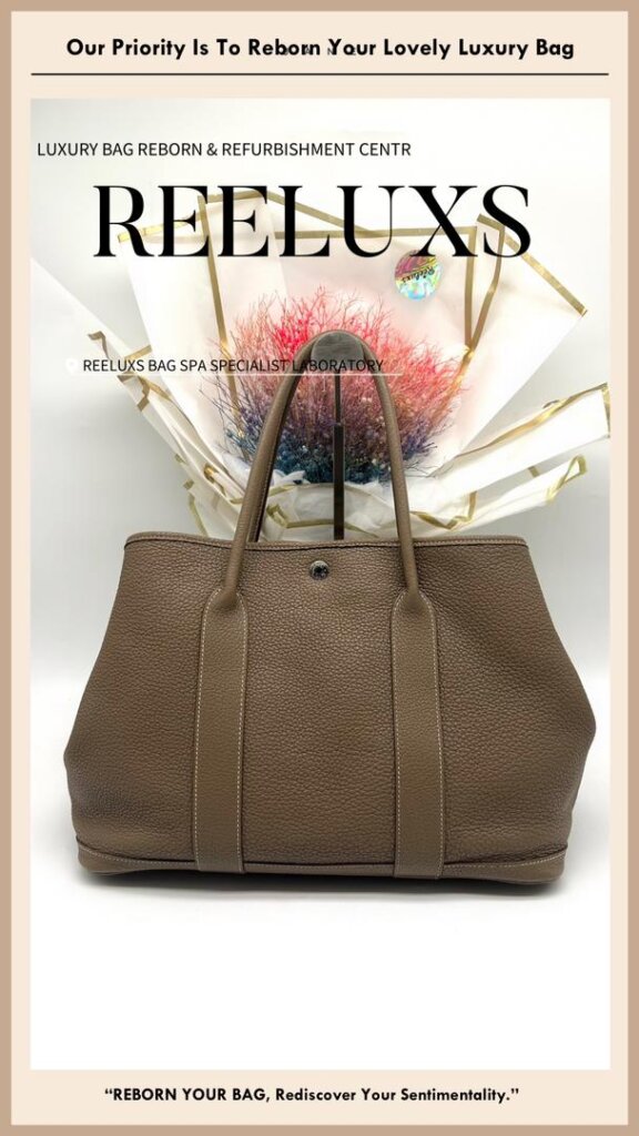 Garden Party Handbag Color Faded Leather Scratches & Corner Peel Off — frame 2