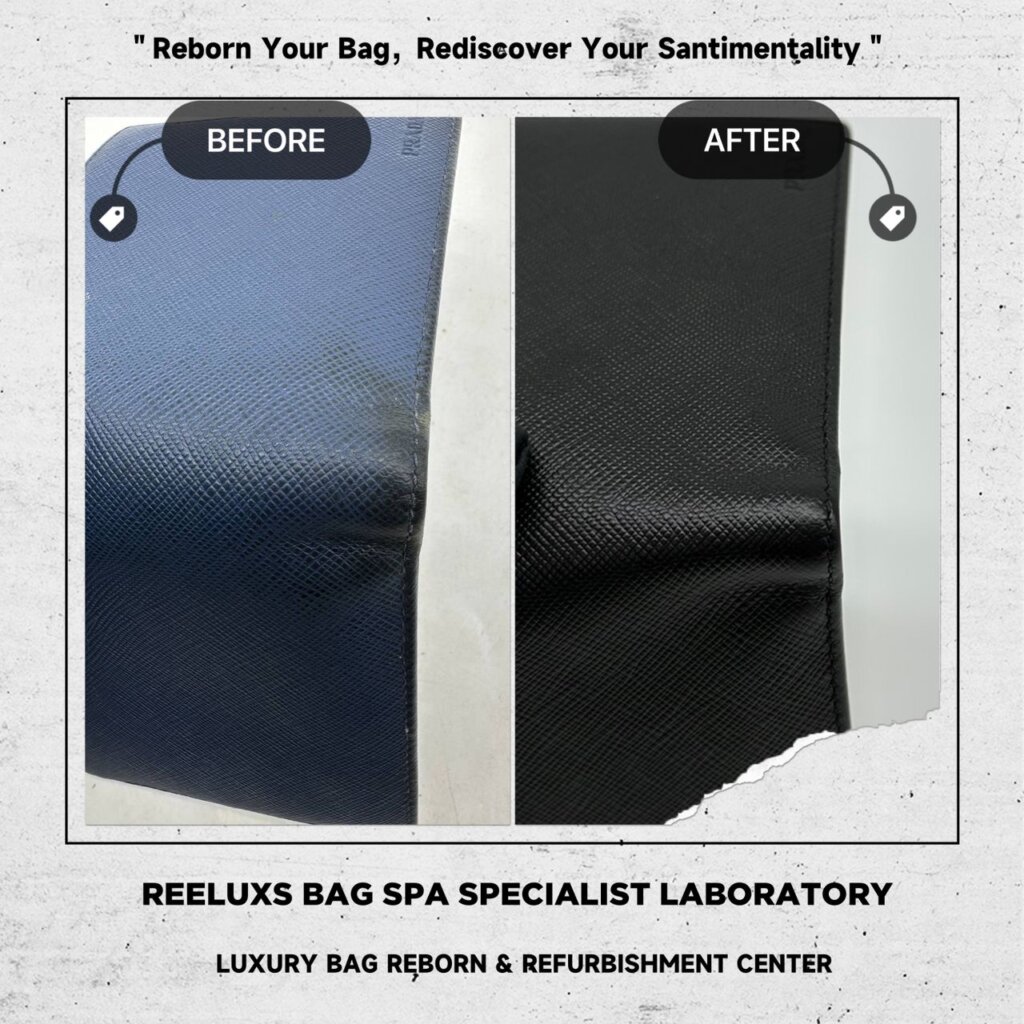 Saffiano Leather Bifold Wallet Leather Stain & Color Faded Change To Black — frame 4