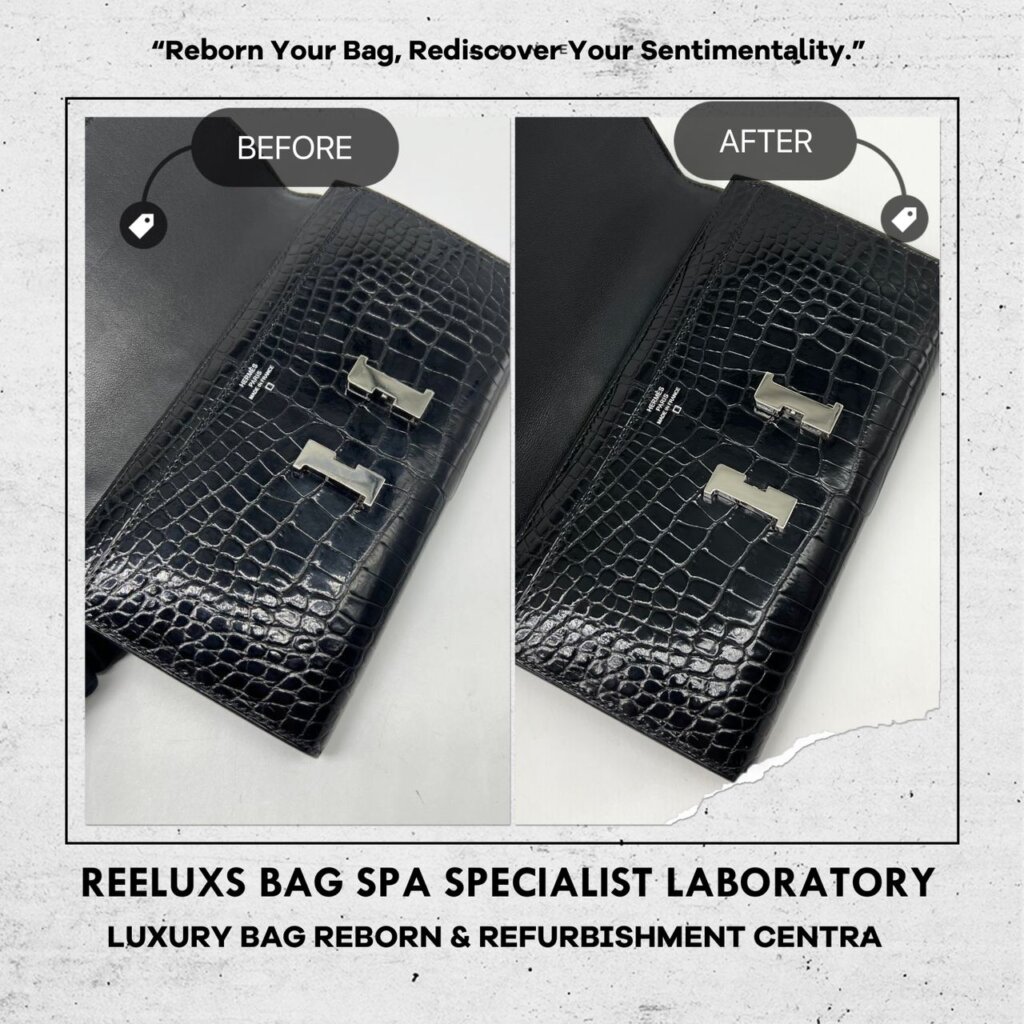 Constance Wallet Nano Crocodile Leather Polish Inner Leather Scratches Restoration Metal Logo… — frame 6